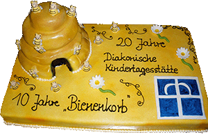 Spezialtorte "10 Jahre Bienenkorb"